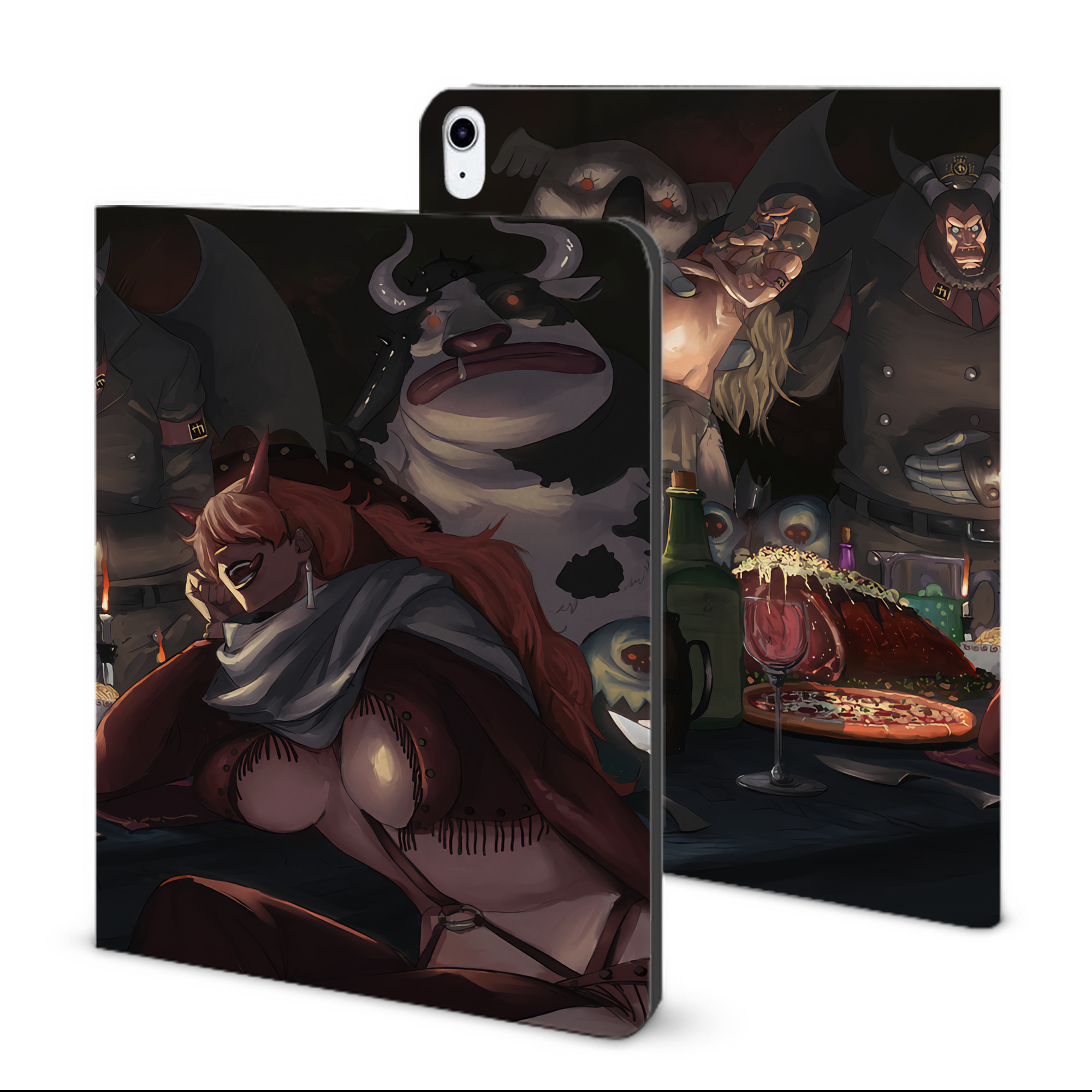 ワンピース ONE PIECE IPad ケース ブック型 PUレザー TPU 耐衝撃 軽量 薄型 ペン収納なし 全面保護 IPad 各モデル対応